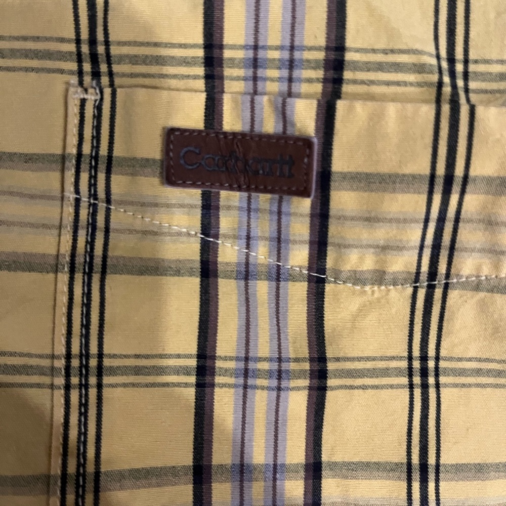 Carhartt Yellow Checkered Men's Shirt - Picture 4 of 4